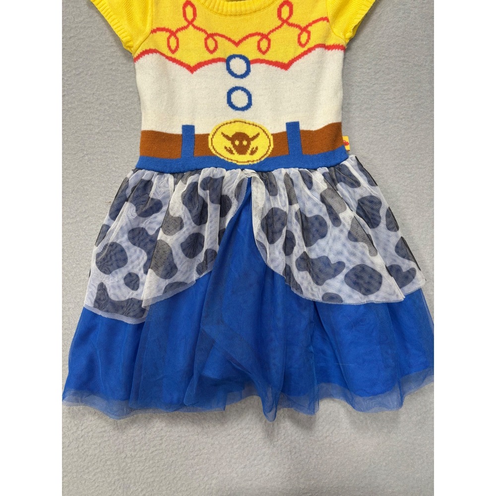 Disney Pixar Toy Story Jessie Dress 5T Cowgirl Costume Sweater Knit Tulle - Picture 3 of 6